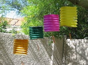 12 Pack Color Paper Hanging Lanterns