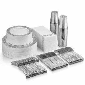 350 Piece Silver Dinnerware Set