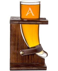 Personalized Glass Viking Beer Horn And Stand