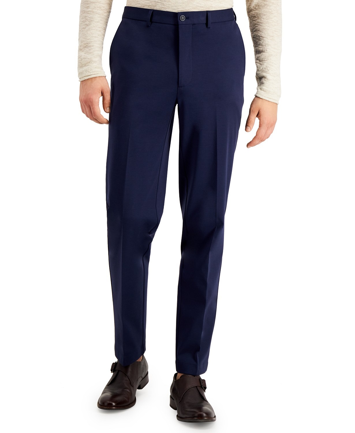 Sale on Calvin Klein Men's Slim-Fit Stretch Navy Blue Suit Pants