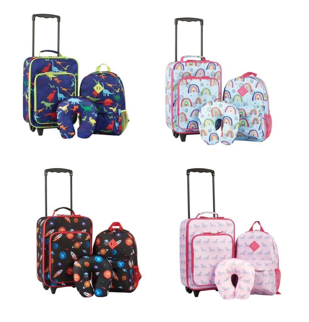 Protege Kids 3pc Luggage Set, Dinosaur - Dealperx