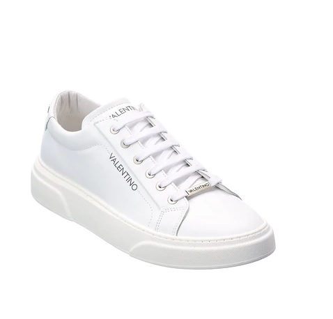 Valentino By Mario Valentino Men's Logo Leather Sneakers In White