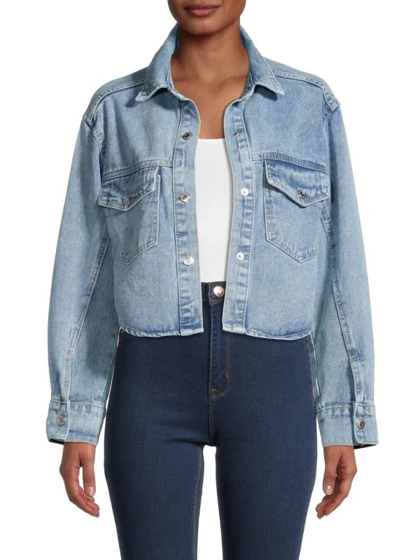 Sale on Lea & Viola Cropped Denim Jacket