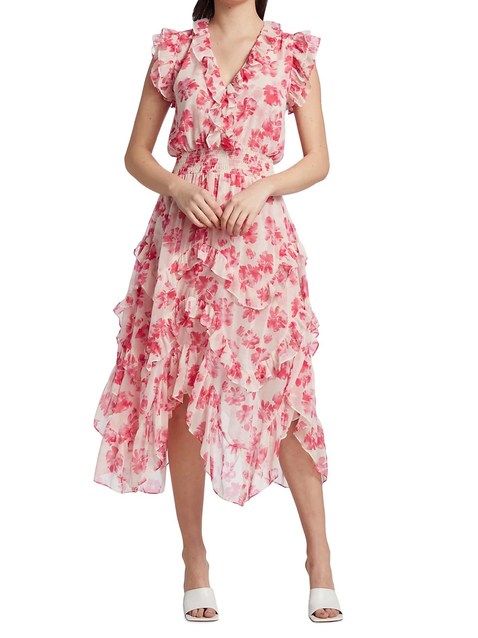 Sale on MISA Los Angeles Dakota Floral Georgette Midi-Dress