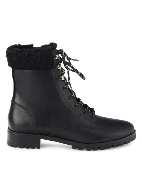 Sale on Kate Spade Rafferty Faux Fur Trim Combat Boots