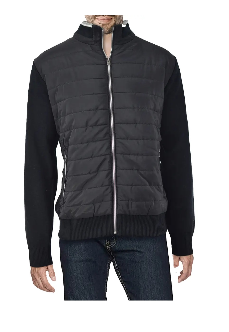 Quilted Colorblock Puffer Jacket - Dealperx