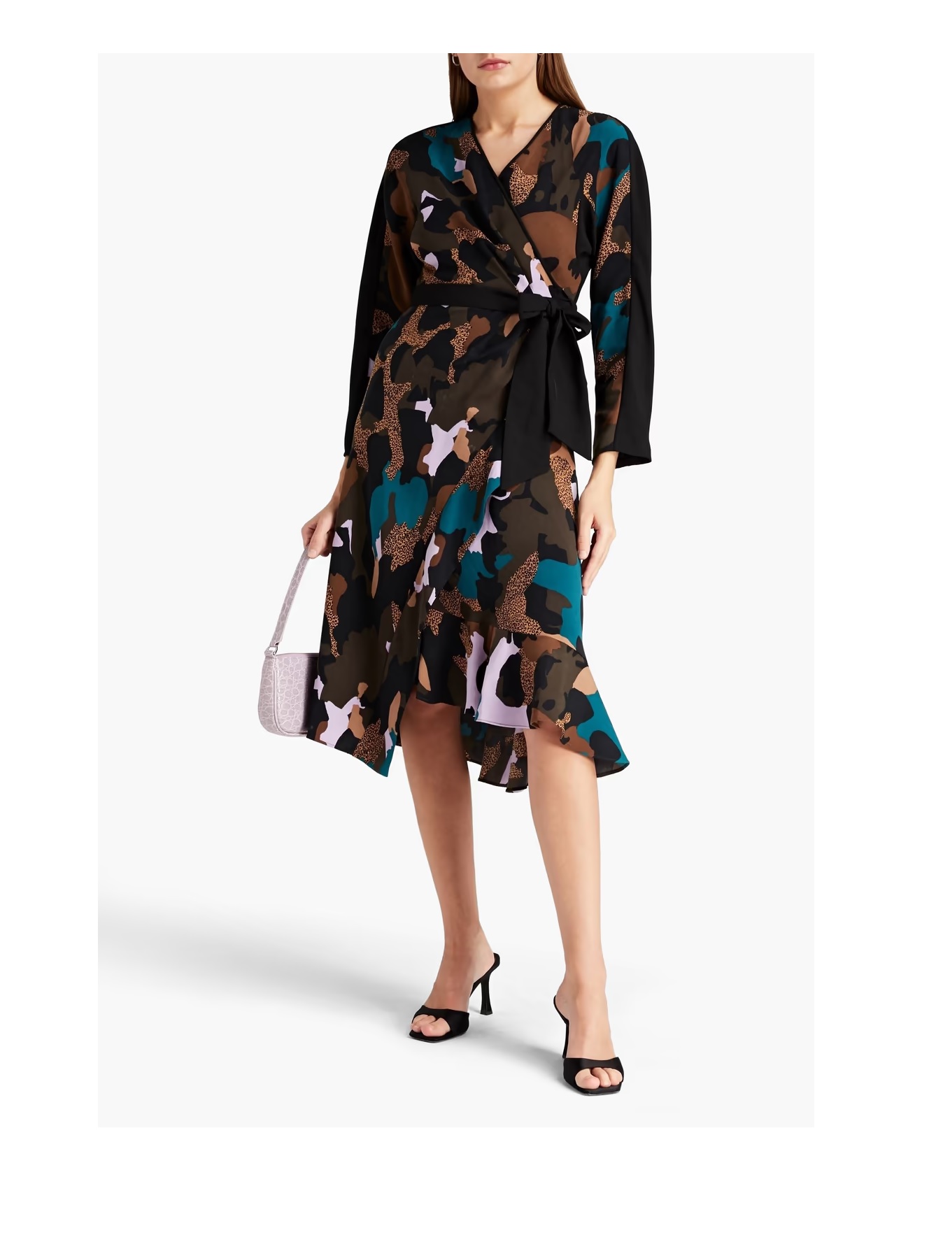 Sale on Diane von Furstenberg Tulisa Ruffle-trimmed Printed Crepe Midi ...