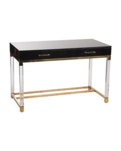 High Gloss 2 Drawers Writing Desk