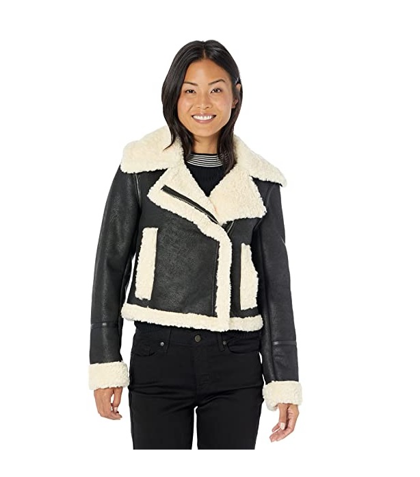 Isabel Marant Paoleta Faux Shearling Denim Jacket