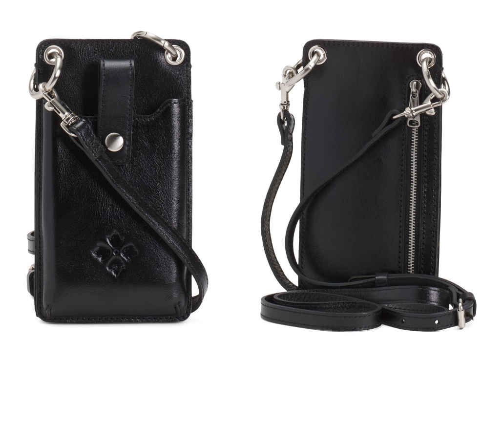 Patricia Nash Farleigh Phone Leather Crossbody - Black