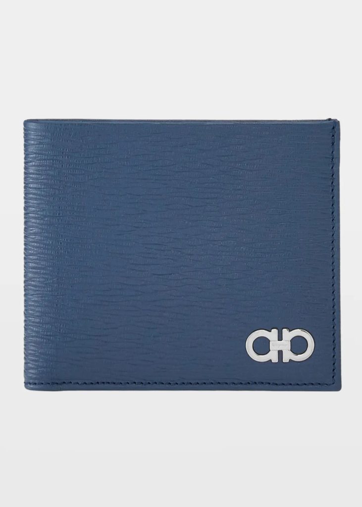 Ferragamo Salvatore Revival Leather Wallet in Blue for Men