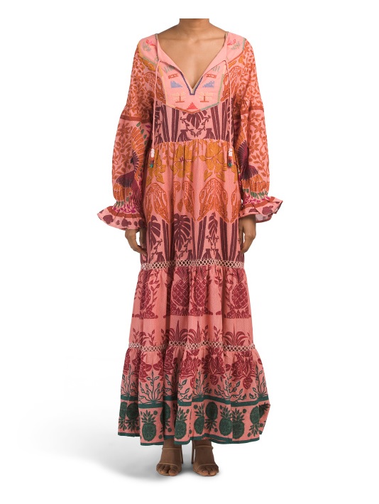 Sale on Farm Rio Ainika Print Macaws Maxi Dress