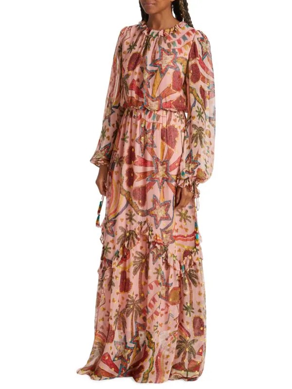 Sale on Farm Rio Folk Party Maxi Dress