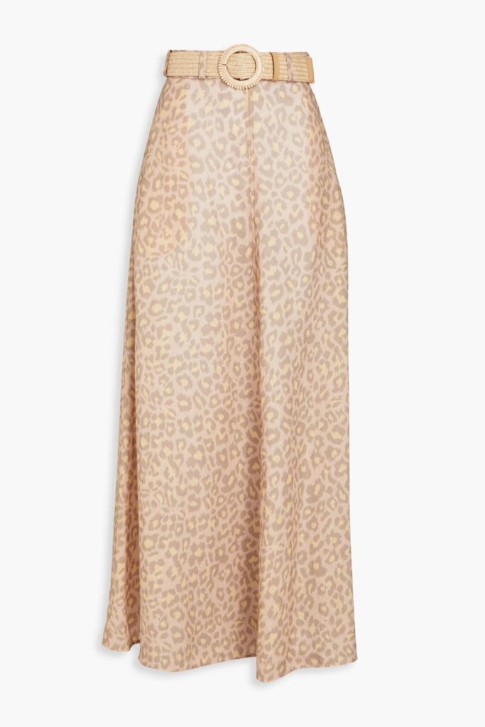 Zimmermann 2024 cheetah skirt