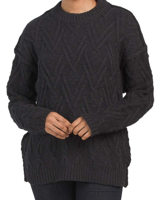 Isla Cable Stitch Tunic Sweater