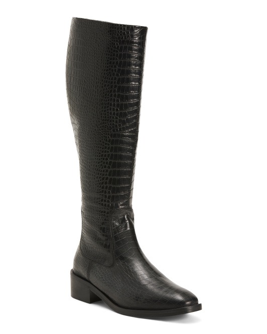 Sale on Aquatalia Leather Clara Croc Boots