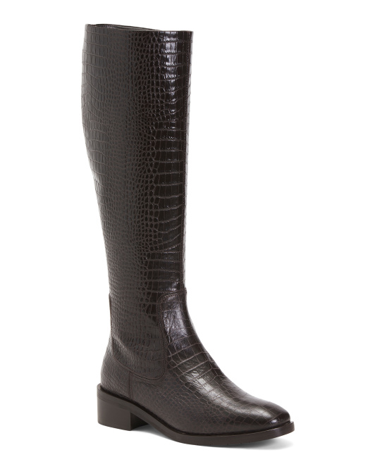 Sale on Aquatalia Leather Clara Croc Boots