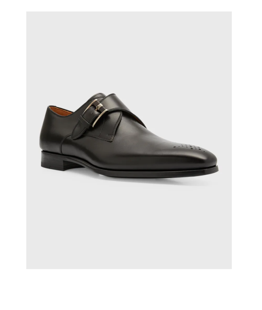 Magnanni carey store leather monk loafer