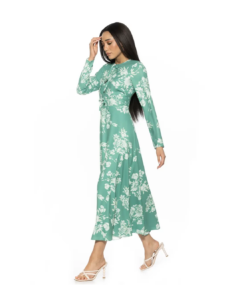 Sale on MAX STUDIO Three-quarter Sleeve Tiered Maxi Dress