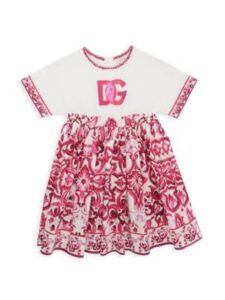 Little Girl's & Girl's Logo Tris Maioliche T Shirt Dress