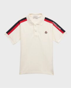 Boy's Polo Shirt W/ Tri Stripes & Logo, Size 8-14