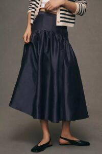 Hutch Drop-waist Midi Skirt
