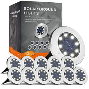 Incx Solar Lights for Outside,12 Pack Solar Lights Outdoor Waterproof