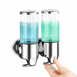 Fabuday Shower Dispensers - 2 Chamber Shampoo and Conditioner Dispenser Set