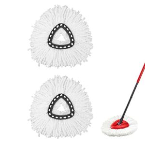 2 Pack Spin Mop Replacement Head - Mop Refills Compatible with Ocedar Easywring Triangle Spin Mop