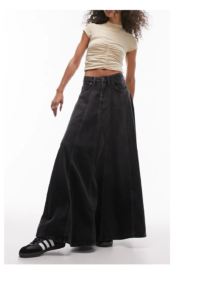Denim Circle Maxi Skirt
