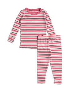 Toddler and Little Girls 2pc Striped Pajama Set