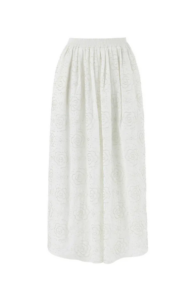 Nocturne Long Skirt with Stone Embroidery