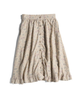 Toddler Girls Linen Blend Floral Skirt