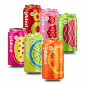 Poppi Sparkling Prebiotic Soda, Beverages W/apple Cider Vinegar, Seltzer Water & Fruit Juice, Fun Favorites, 12oz (12 Pack) (packaging May Vary)