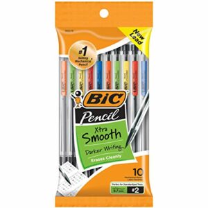 Xtra-smooth Mechanical Pencils with Erasers, Medium Point (0.7mm), 10-count Pack