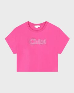 Girl's Embellished Logo-print T-shirt