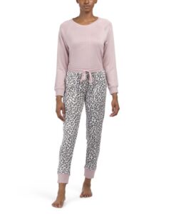 2pc Hacci Pullover Top and Joggers Set