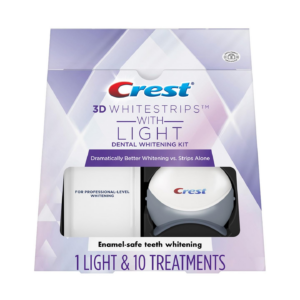 Crest 3d Whitestrips with Light, Teeth Whitening Strip Kit, 20 Strips (10 Count Pack)