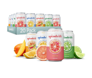 Spindrift Sparkling Water, 4 Flavor Variety Pack, Made with Real Squeezed Fruit, 12 Fl Oz (pack of 20)