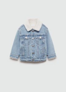 Faux Shearling-lined Denim Jacket