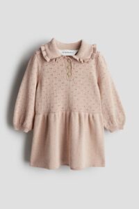 Pointelle-knit Cotton Dress