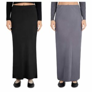 Faux Suede Maxi Skirt