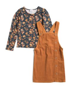 Girls Floral Top with Jumper