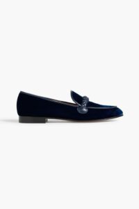 Belem Leather-trimmed Velvet Loafers