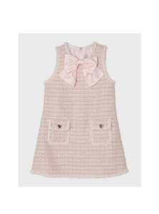 Girl's Aubazine Tweed Embellished Dress