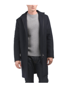 Wool Blend Belvin Melton Coat