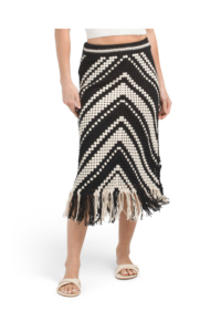 Crochet Fringe Hem Skirt