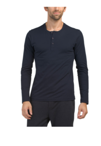 Long Sleeve Henley Neck Living Shirt