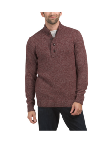 Wool Blend Half Zip Sweater