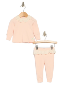 Eyelet Trim Top & Leggings Set 3-9m